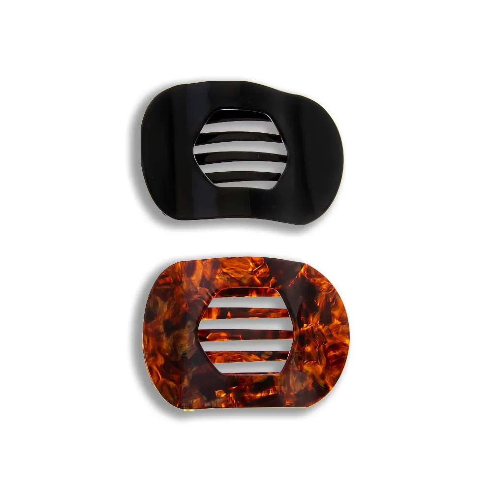Tortoise & Black Oversized Flat Lay Clip Set sold by Adina Eden's product image thumbnail 2
