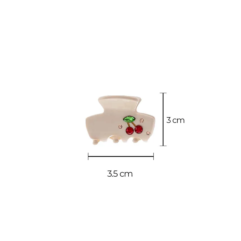 Cream & Black Mini Cherry Gem Claw Clip Set sold by Adina Eden's product image thumbnail 5