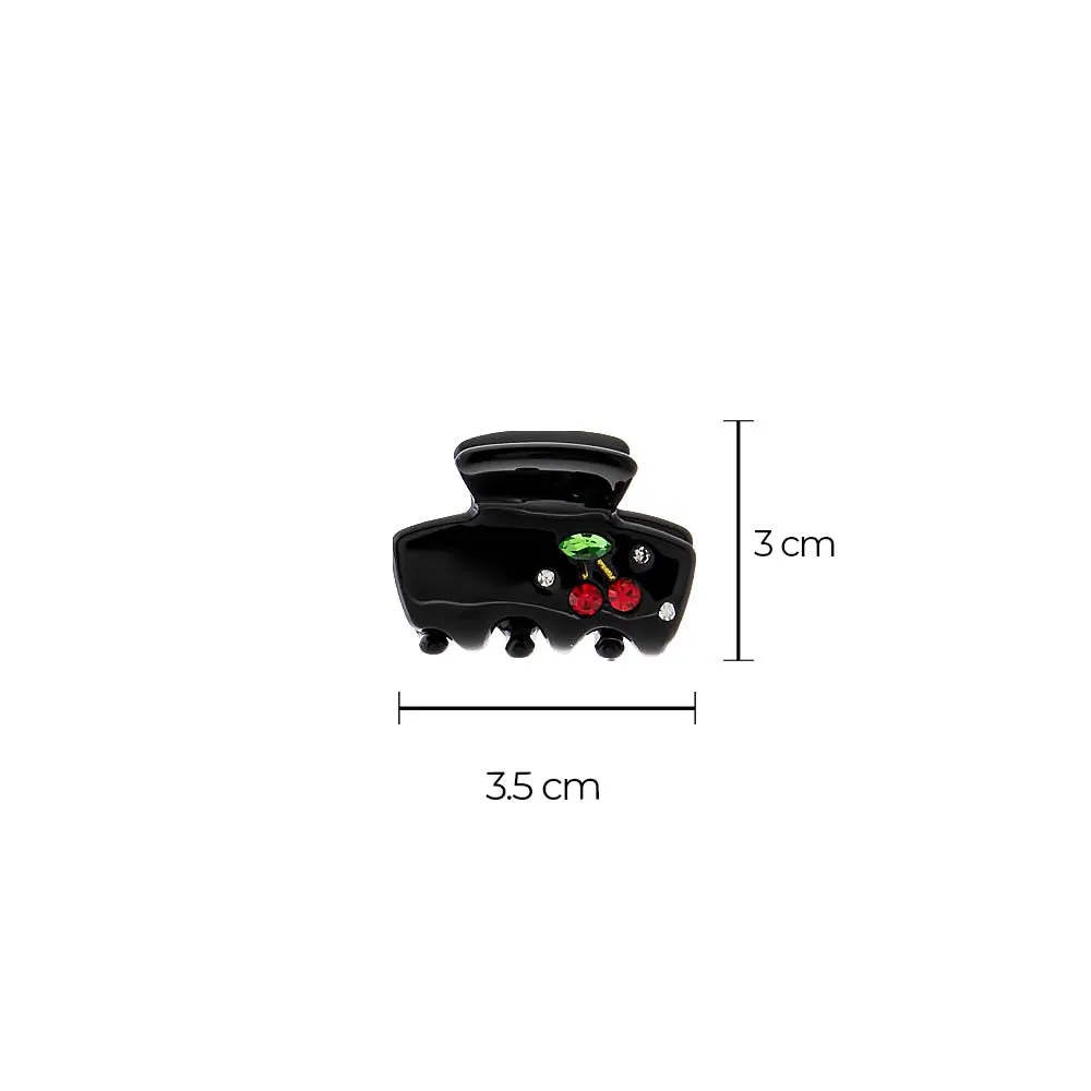 Cream & Black Mini Cherry Gem Claw Clip Set sold by Adina Eden's product image thumbnail 3
