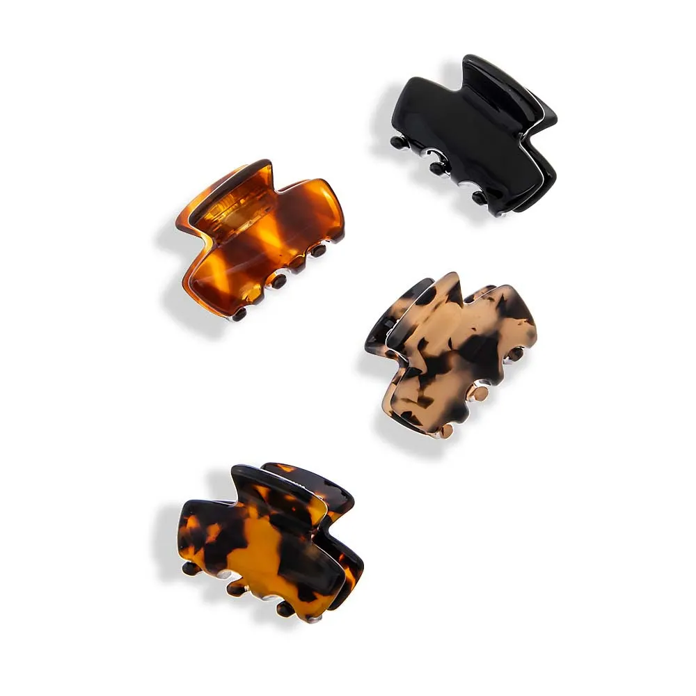 Neutral Classics Mini Claw Clip Set (Tortoise & Black) sold by Adina Eden's