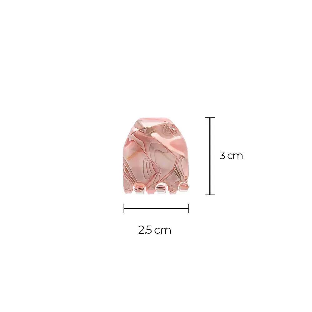 Soft Marble Mini Claw Clip Set (Pearl, Tortoise & Blush) sold by Adina Eden's product image thumbnail 2
