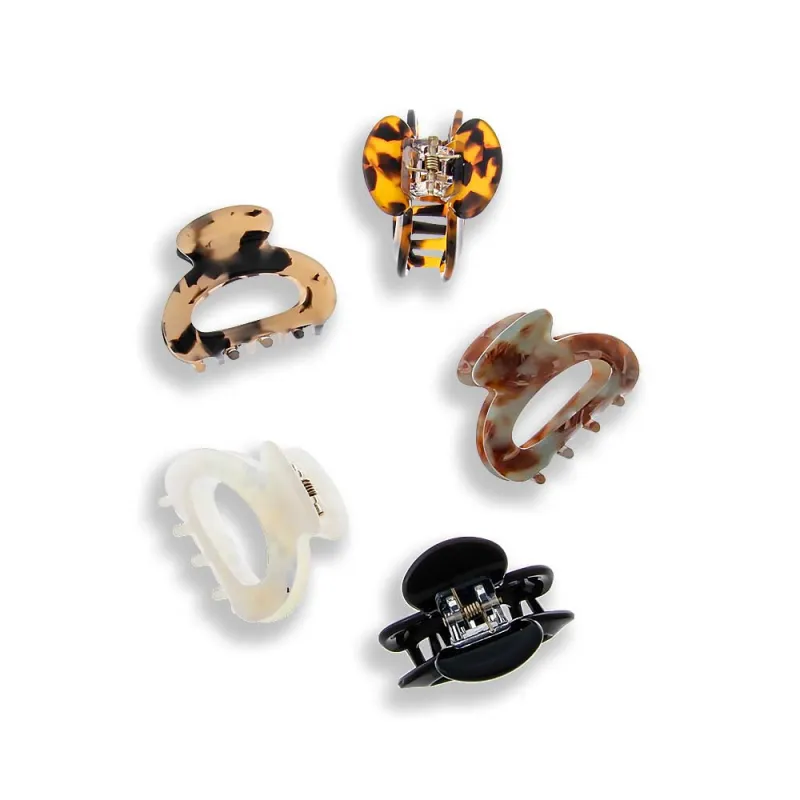 Neutral Everyday Claw Clip Set (Cream, Tortoise & Black) made by Adina Eden's