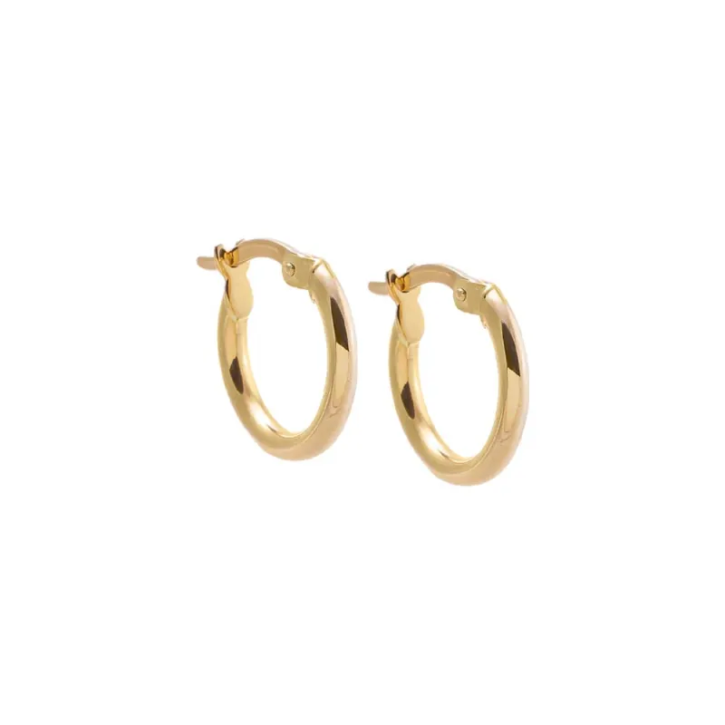 Solid Lightweight Hoop Earring 14K made by Adina Eden's