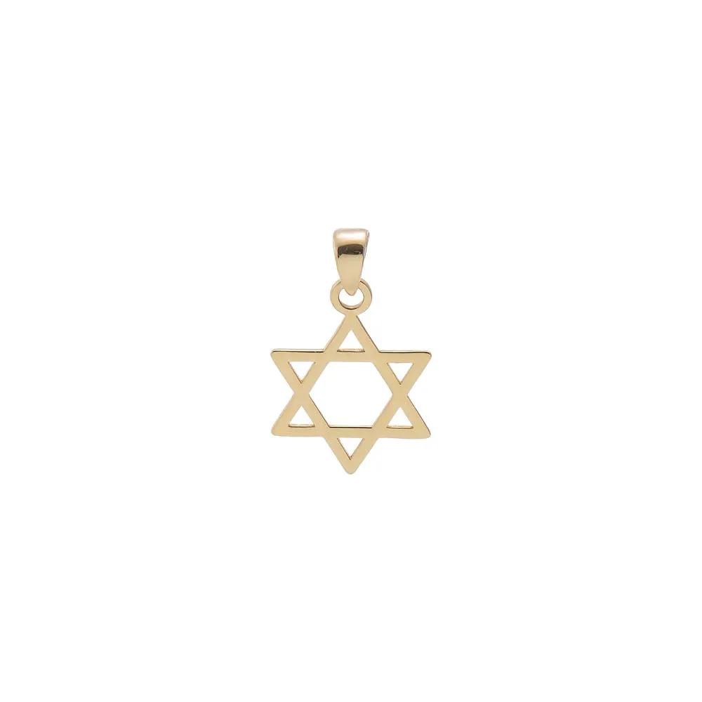 Solid Star Of David Cutout Charm 14K sold by Adina Eden's