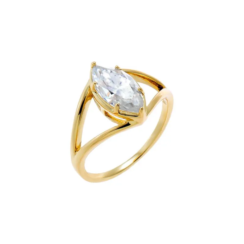 Moissanite Marquise Double Band Ring made by Adina Eden's