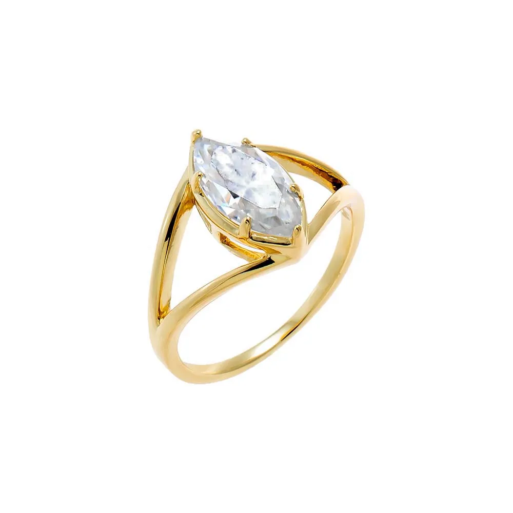 Moissanite Marquise Double Band Ring sold by Adina Eden's product image thumbnail 2