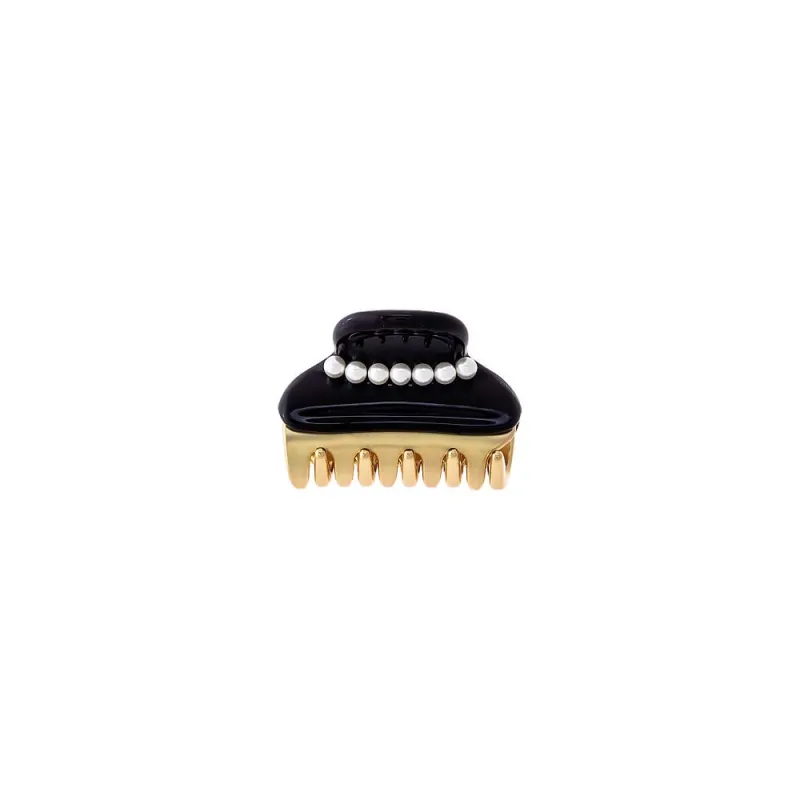Mini Pearl Accented Two Tone Claw Clip made by Adina Eden's