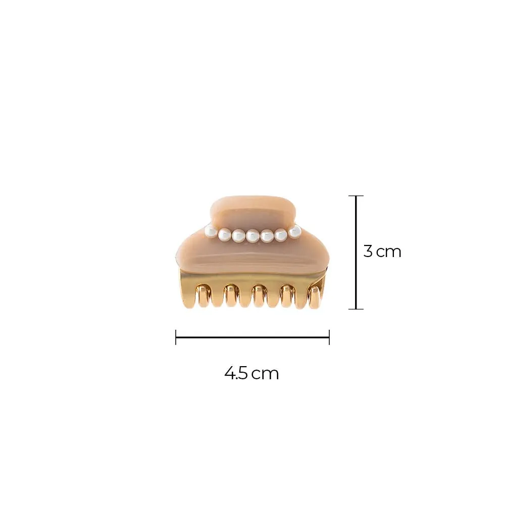 Mini Pearl Accented Two Tone Claw Clip sold by Adina Eden's product image thumbnail 4