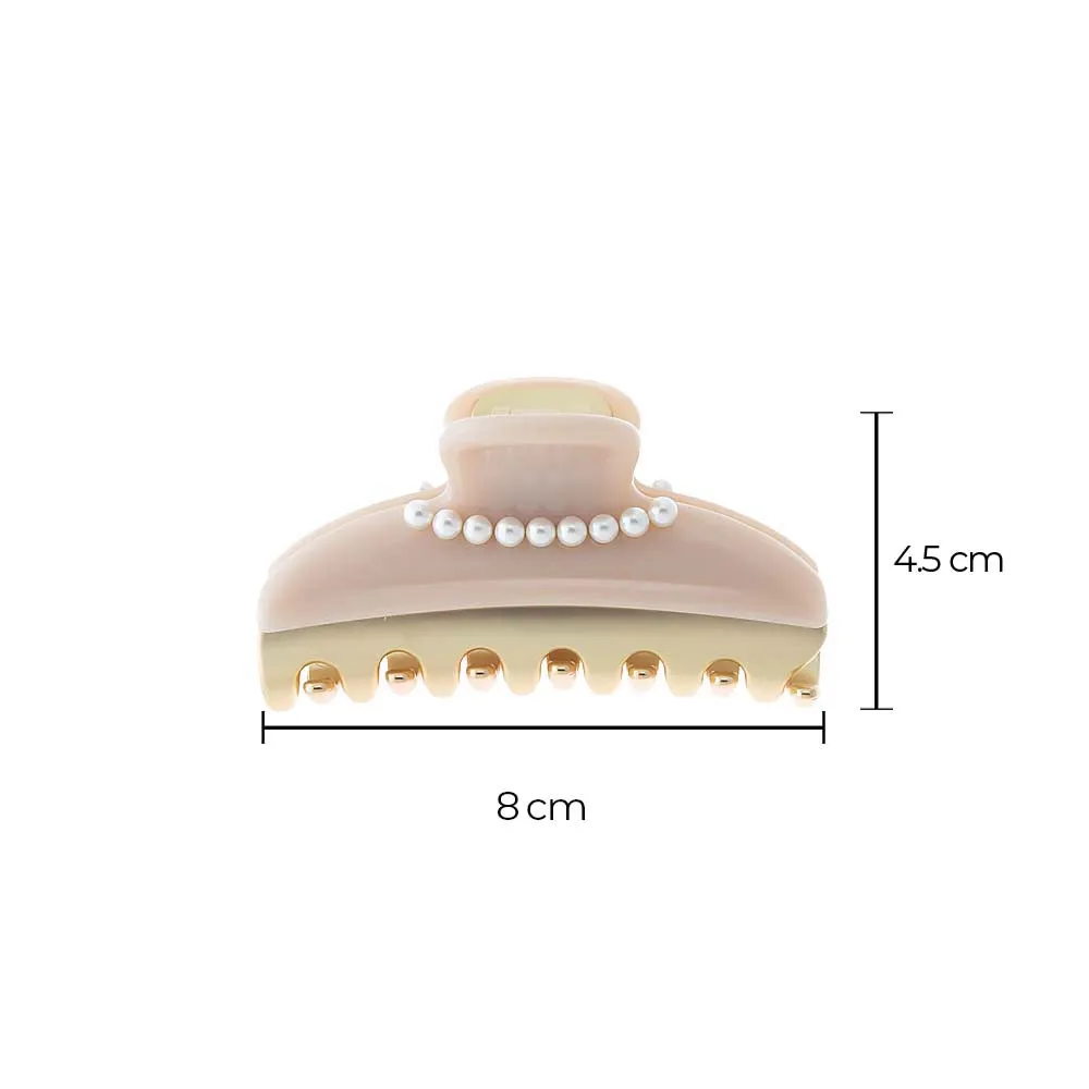 Pearl Accented Two Tone Claw Clip sold by Adina Eden's product image thumbnail 3