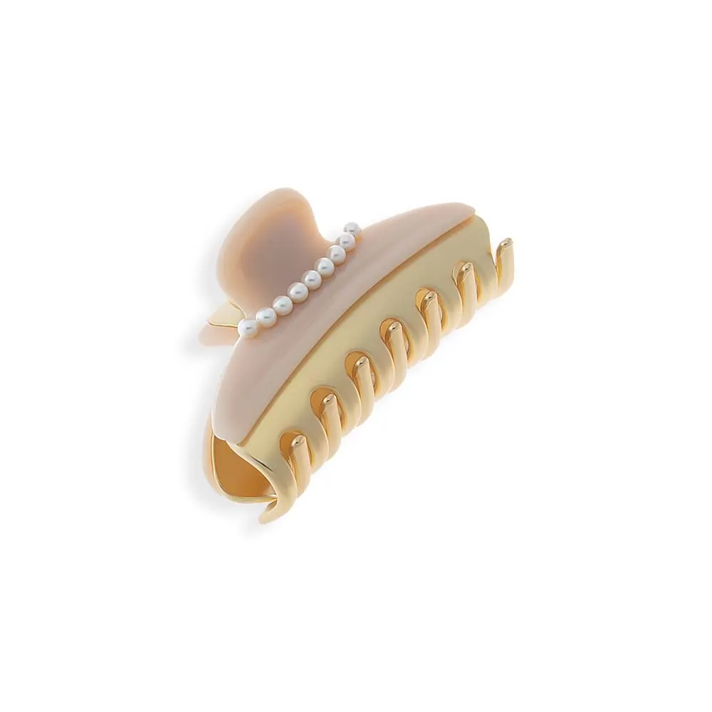 Pearl Accented Two Tone Claw Clip sold by Adina Eden's product image thumbnail 2