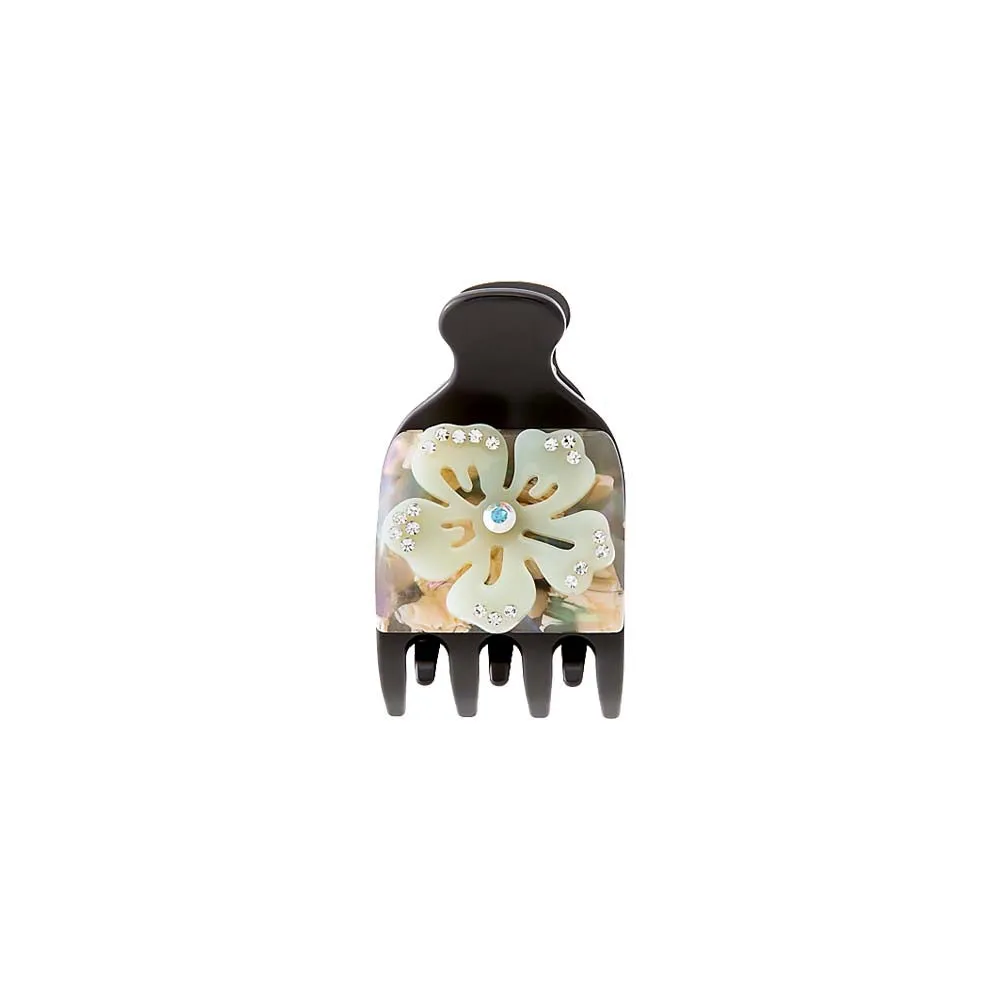 Colored Flower Accent Claw Clip sold by Adina Eden's