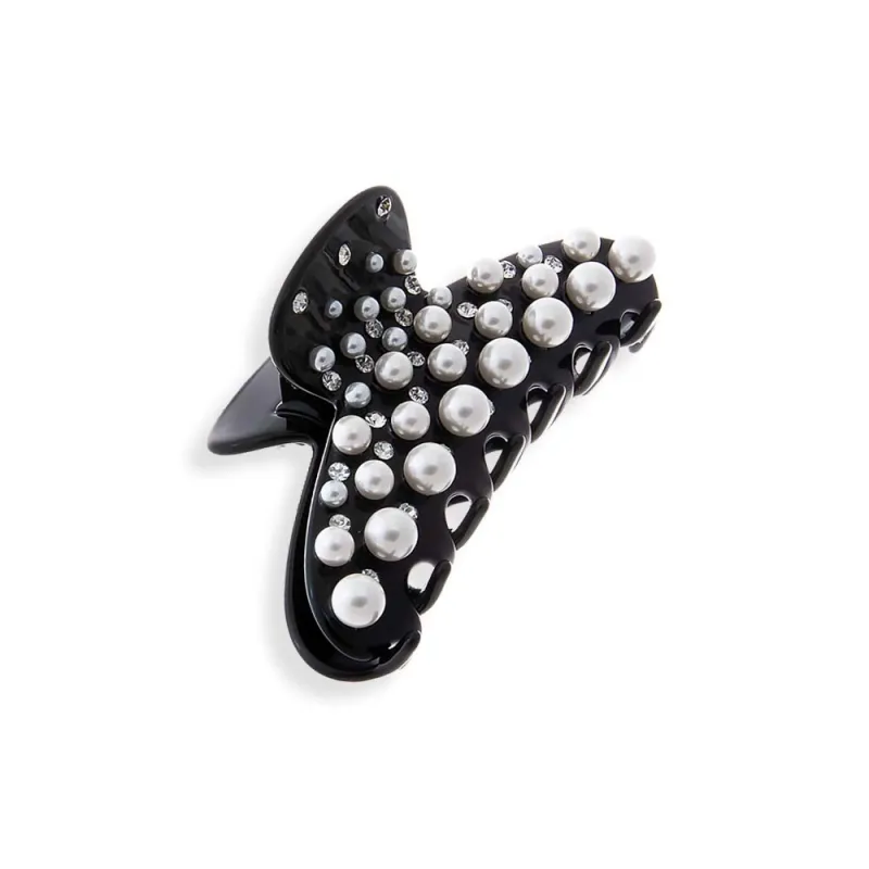 Pearl & Rhinestone Claw Clip made by Adina Eden's