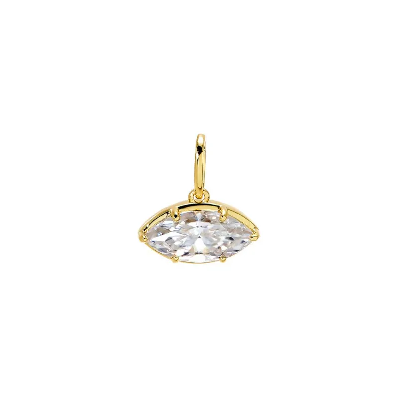 Moissanite Marquise Bezel Pendant Charm made by Adina Eden's