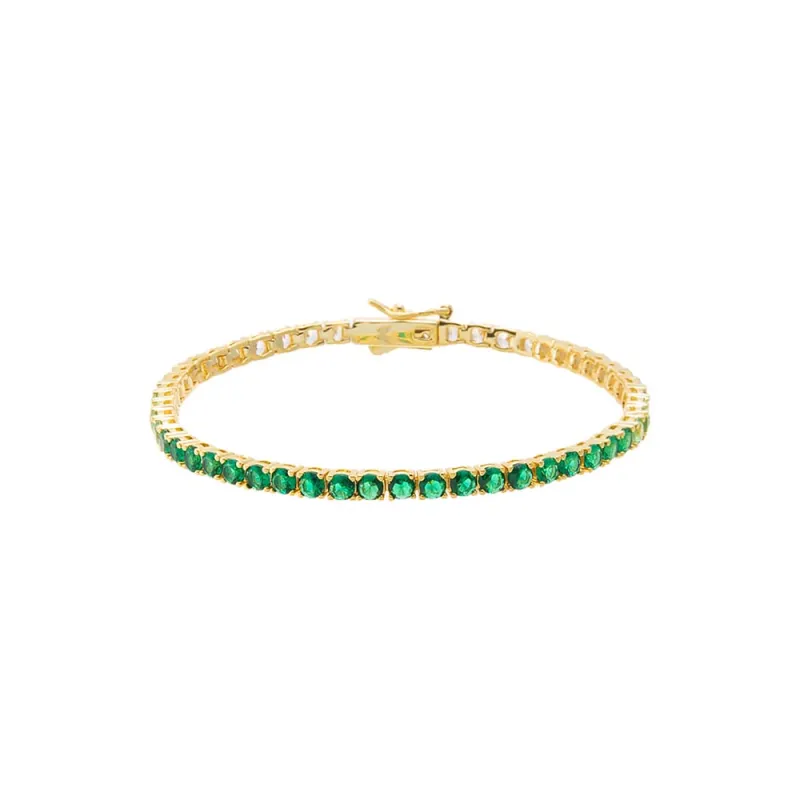Green Ombre CZ Tennis Bracelet made by Adina Eden's