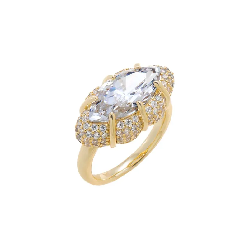 Vintage Inspired Marquise CZ Ring made by Adina Eden's