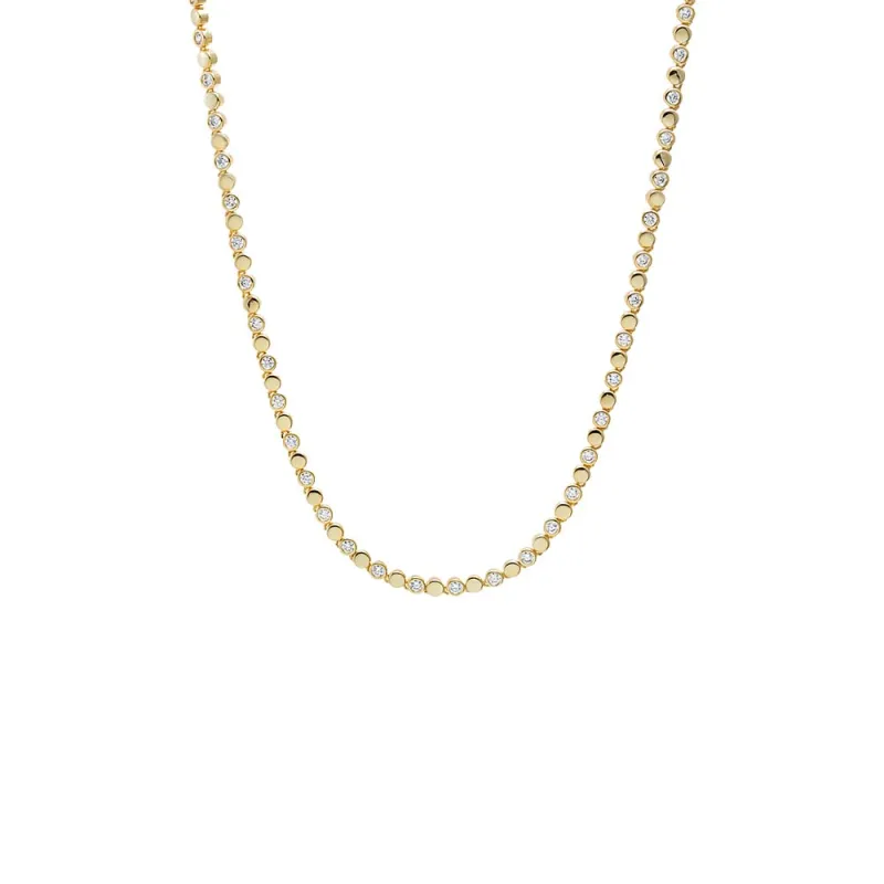 Dainty Pave Beaded Chain Necklace made by Adina Eden's