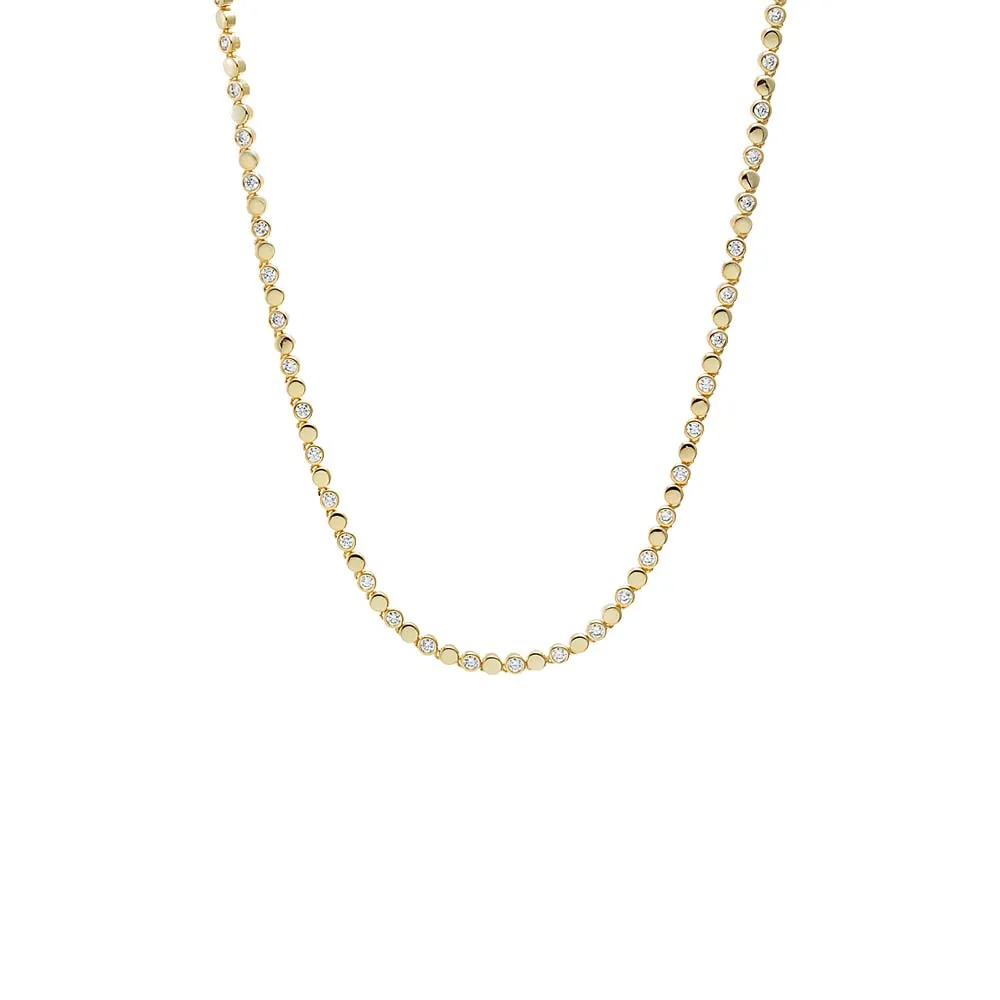 Dainty Pave Beaded Chain Necklace sold by Adina Eden's