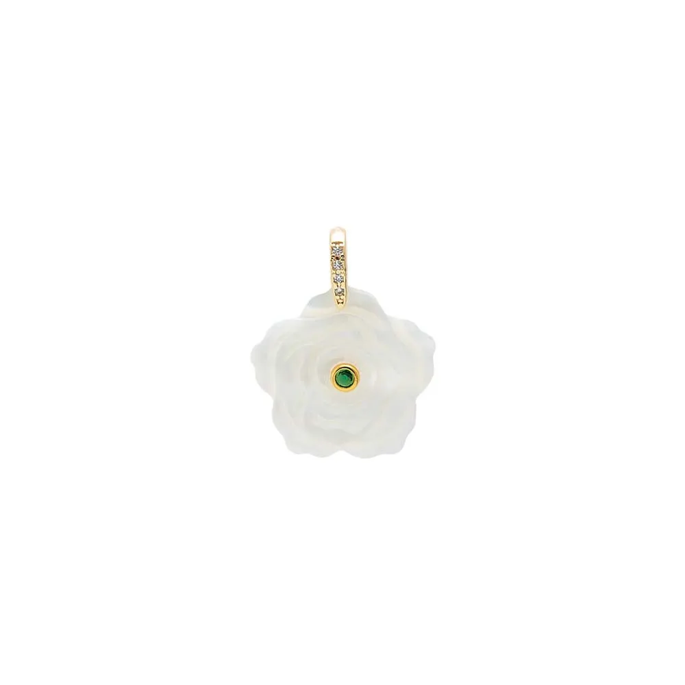 Fancy Colored Center Stone MOP Flower Charm sold by Adina Eden's product image thumbnail 3