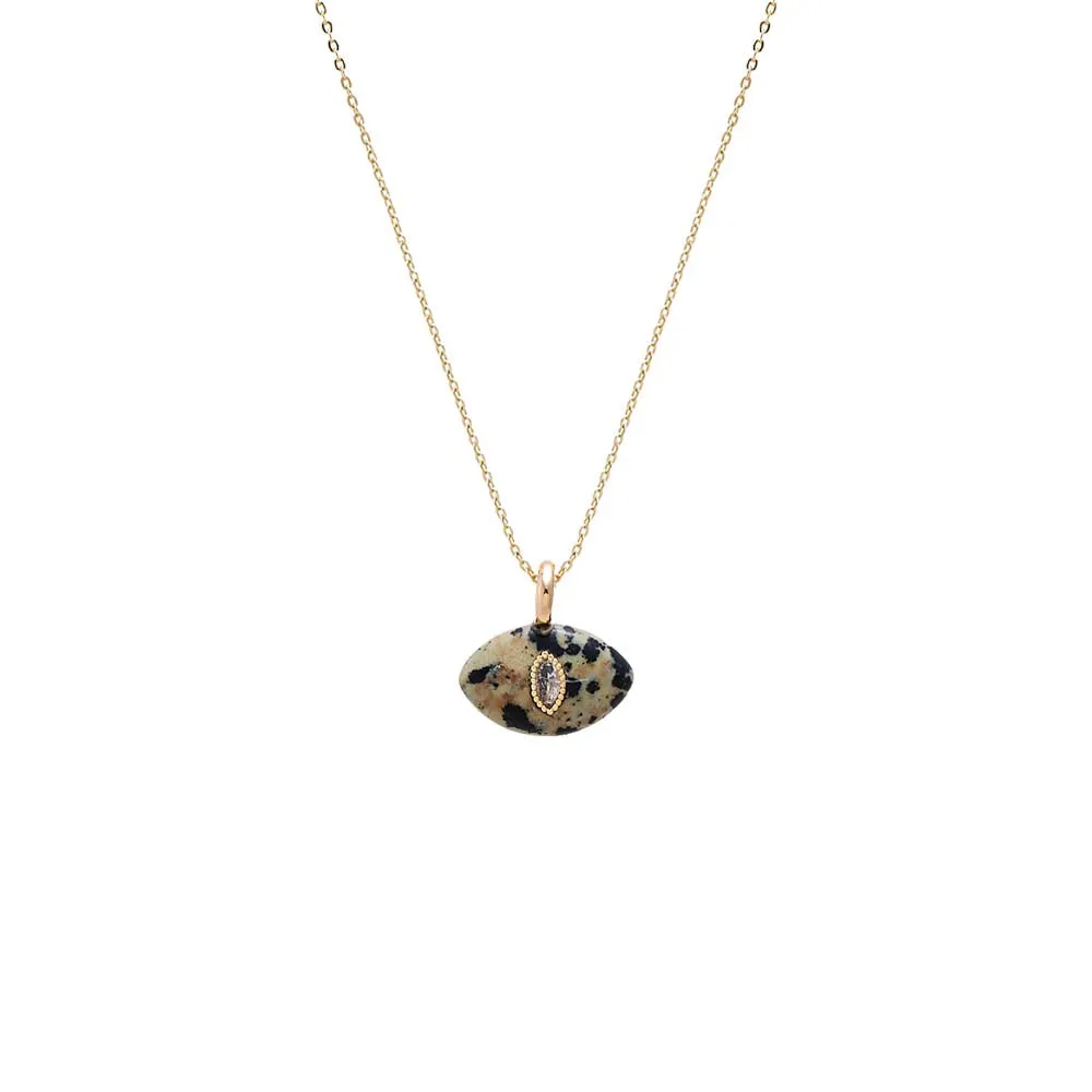 Evil Eye Natural Stone Pendant Necklace sold by Adina Eden's product image thumbnail 5