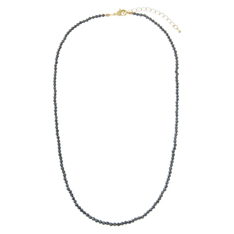 Colored Natural Stone Beaded Necklace 18" made by Adina Eden's