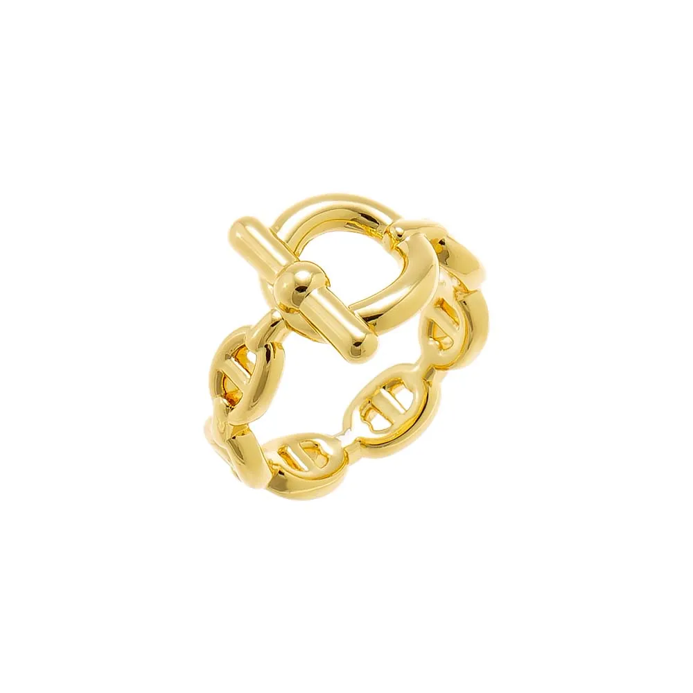 Bold Toggle Chain Link Ring sold by Adina Eden's