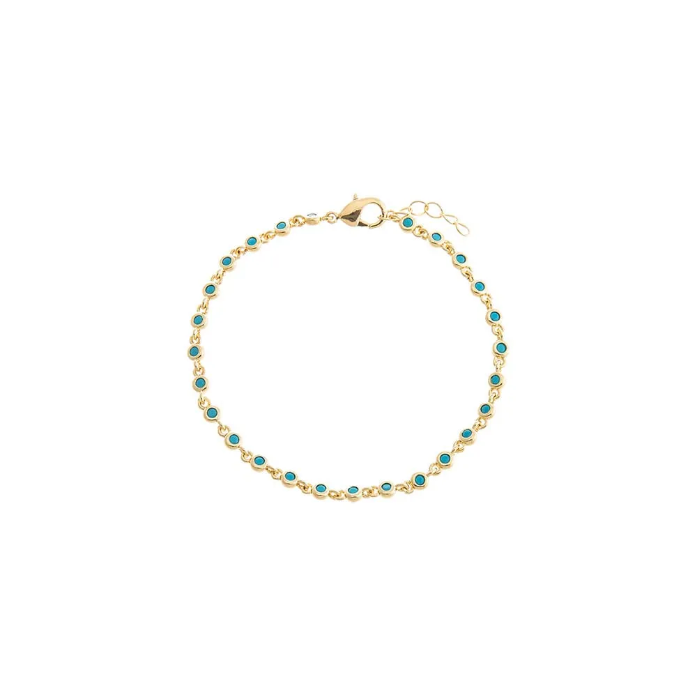 CZ Colored Bezel Set Tennis Bracelet sold by Adina Eden's product image thumbnail 4
