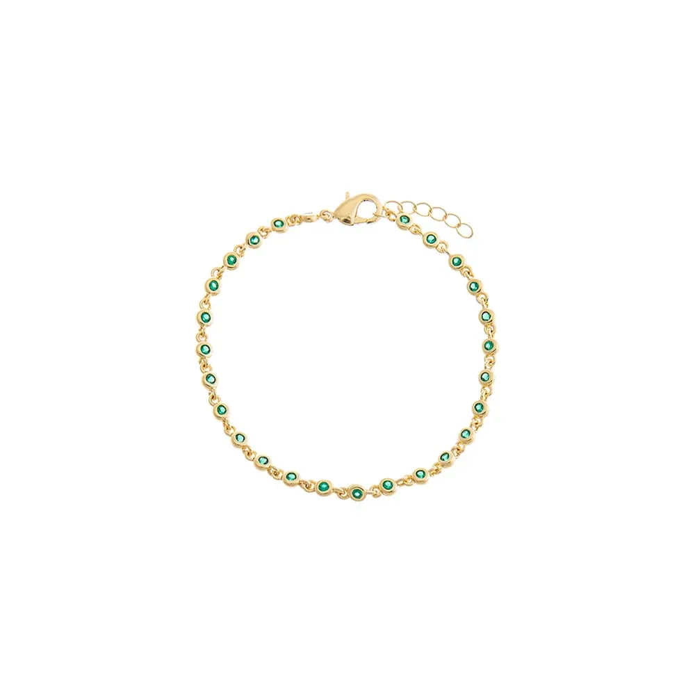 CZ Colored Bezel Set Tennis Bracelet sold by Adina Eden's product image thumbnail 2