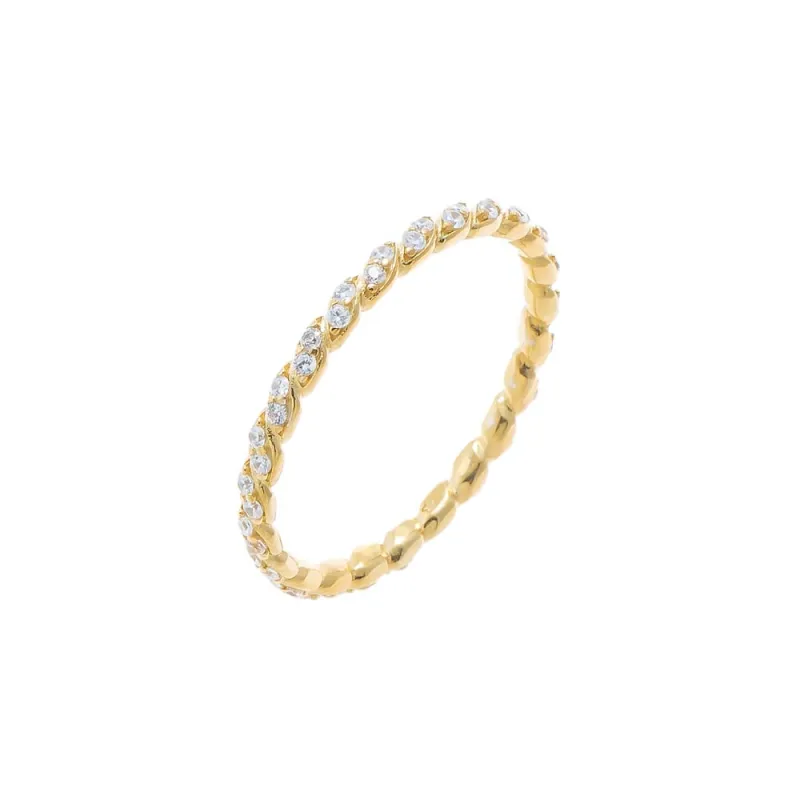 CZ Twisted Rope Eternity Band made by Adina Eden's