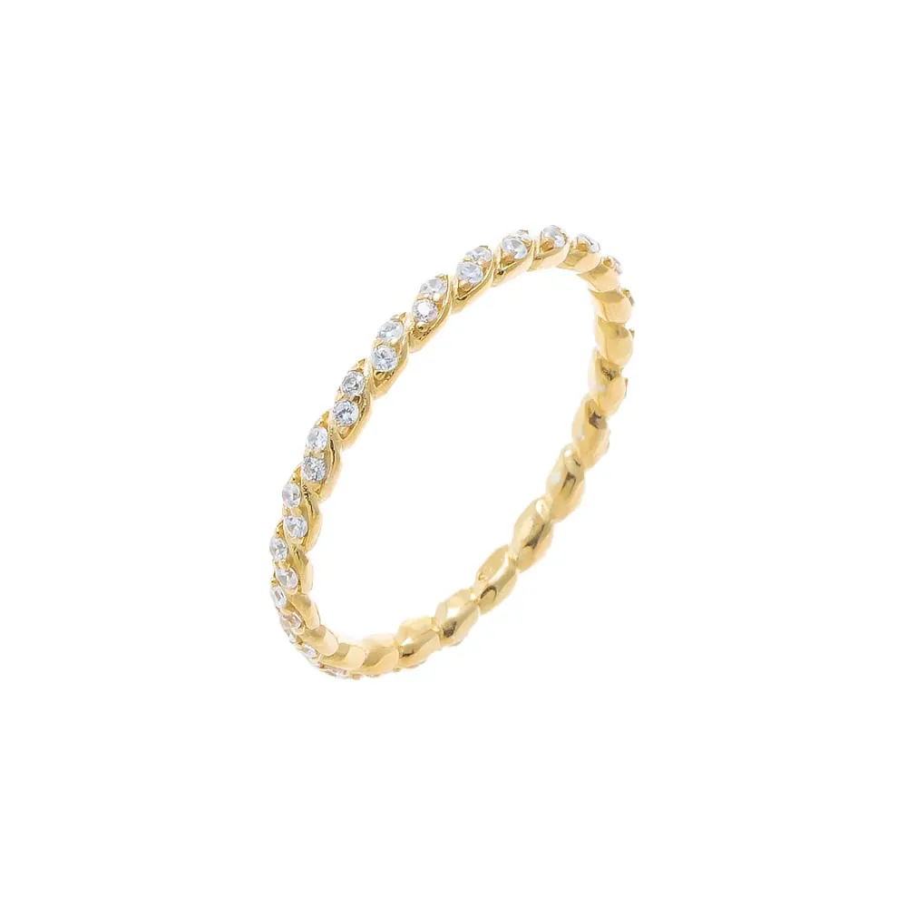 CZ Twisted Rope Eternity Band sold by Adina Eden's
