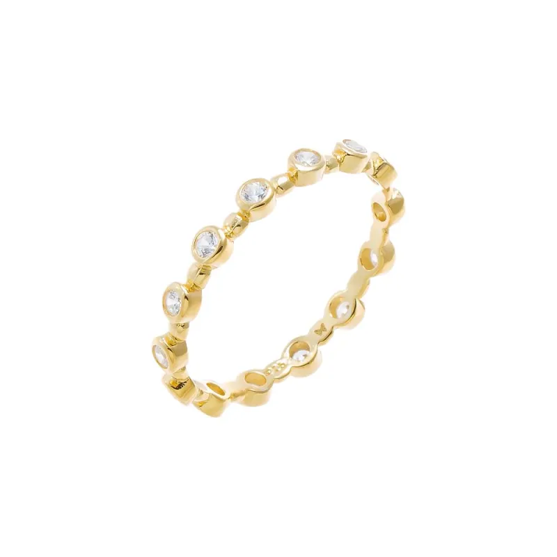 Colored CZ Round Bezel Enternity Band made by Adina Eden's