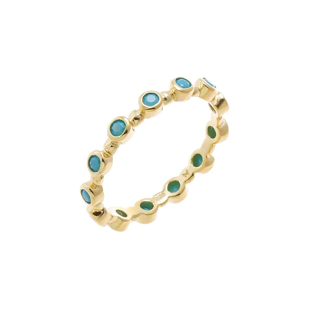 Colored CZ Round Bezel Enternity Band sold by Adina Eden's product image thumbnail 2