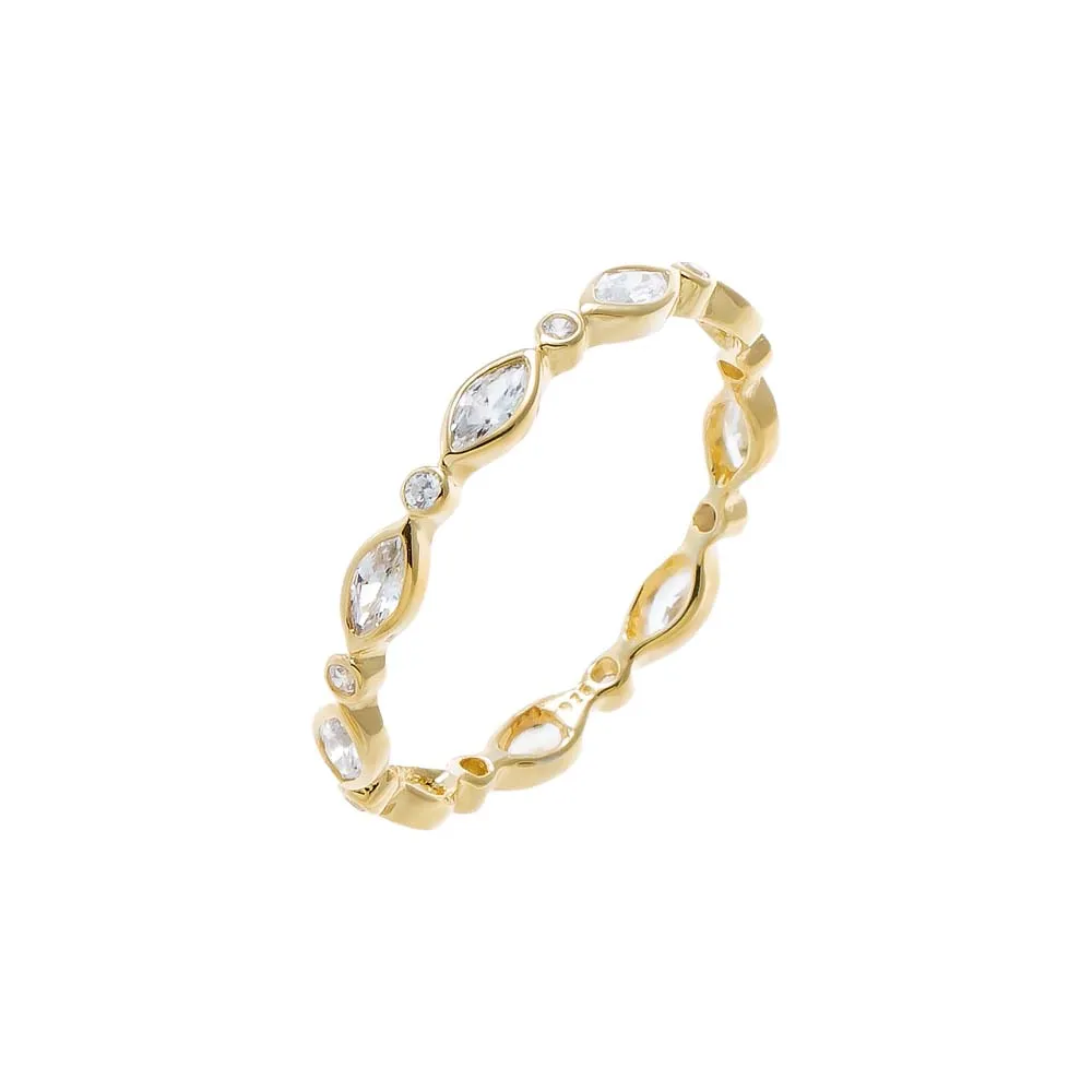 Colored CZ Marquise/Round Eternity Bang sold by Adina Eden's