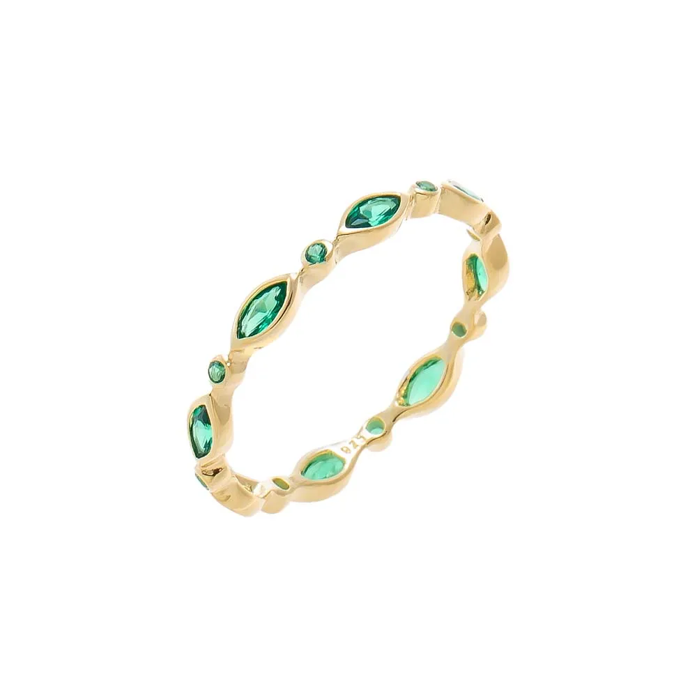 Colored CZ Marquise/Round Eternity Bang sold by Adina Eden's product image thumbnail 3