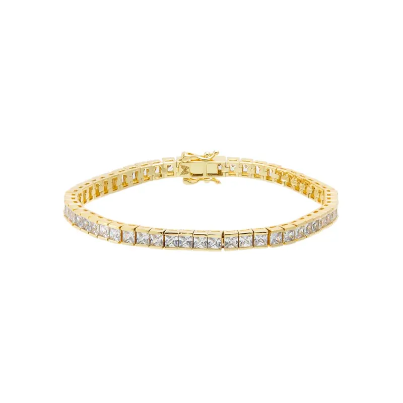 CZ Princess Line Tennis Bracelet made by Adina Eden's