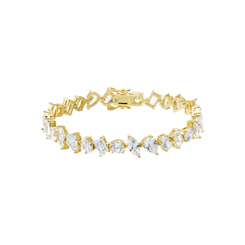 CZ Multi Cut Tennis Bracelet made by Adina Eden's