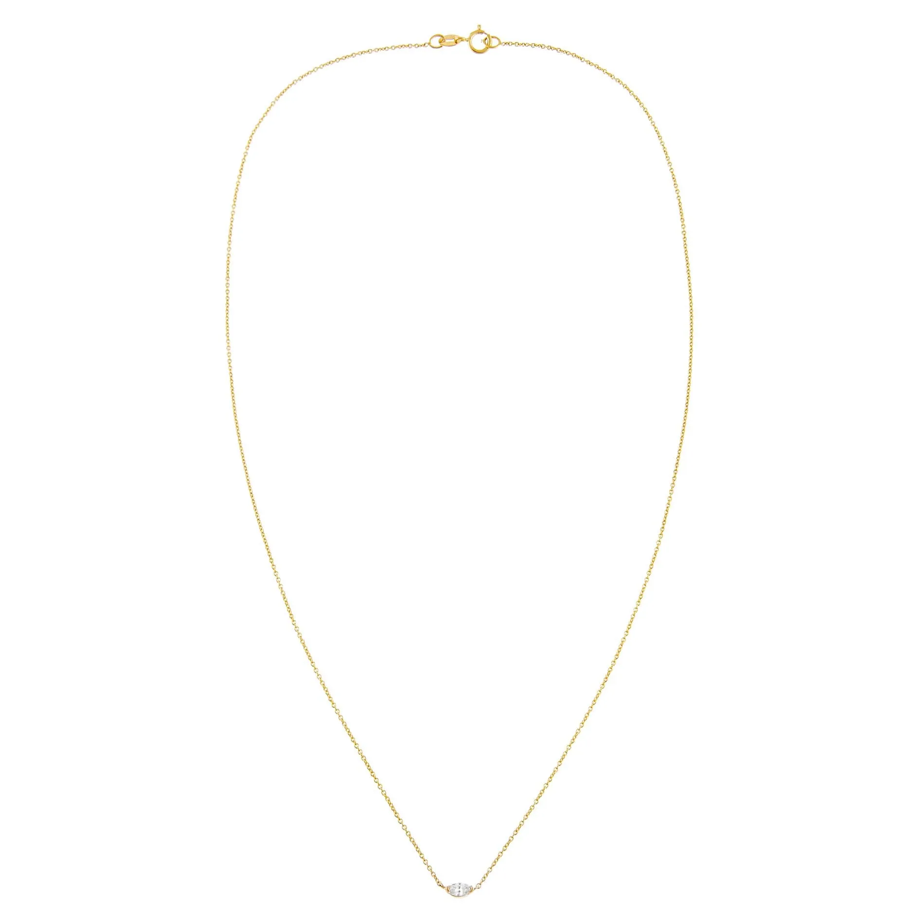 Diamond Tiny Marquise Necklace 14K sold by Adina Eden's product image thumbnail 3