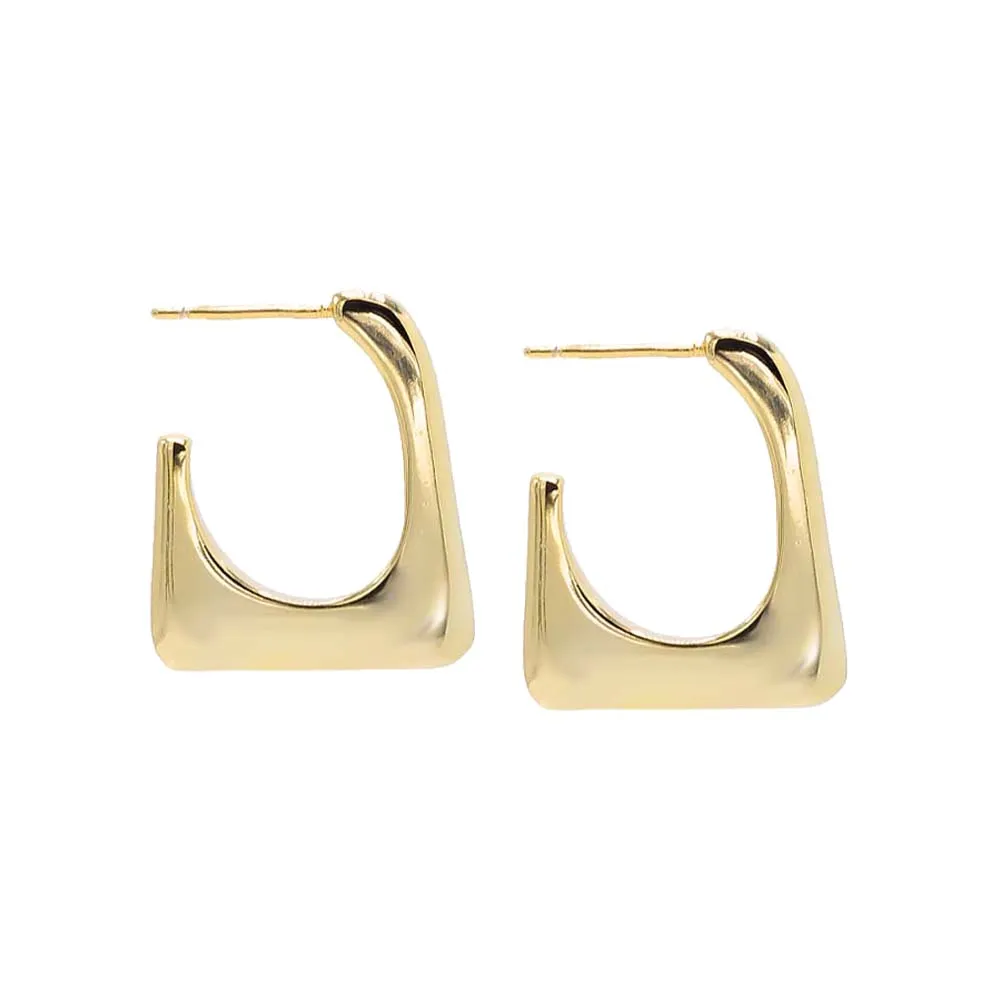 Solid Unique Shape Hoop Earring sold by Adina Eden's product image thumbnail 2