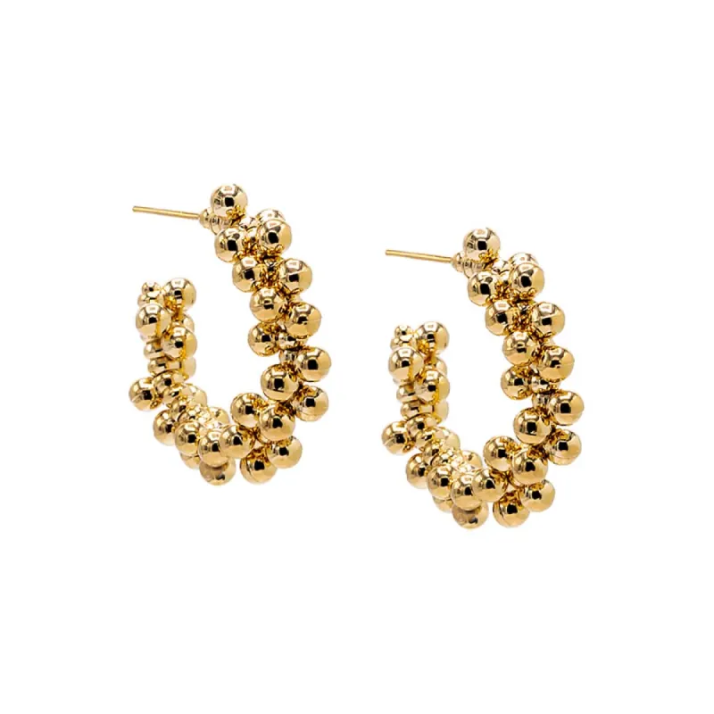 Scattered Beads Hoop Earring sold by Adina Eden's