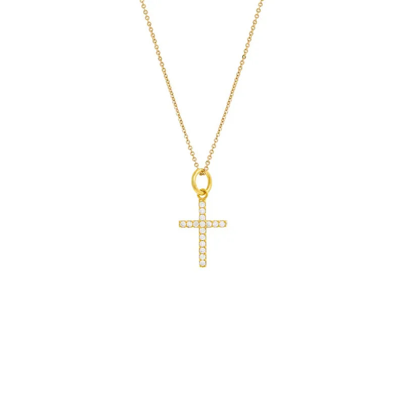 Pave Cross Necklace sold by Adina Eden's