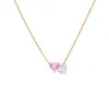 Heart X Pear CZ Necklace sold by Adina Eden's