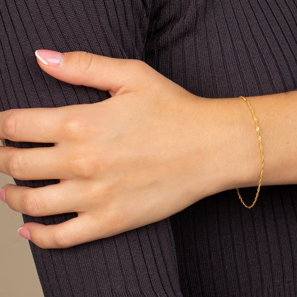 Singapore Chain Bracelet 14K sold by Adina Eden's product image thumbnail 2