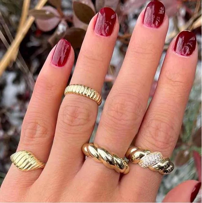 Thin Ribbed Pinky Ring sold by Adina Eden's product image thumbnail 3