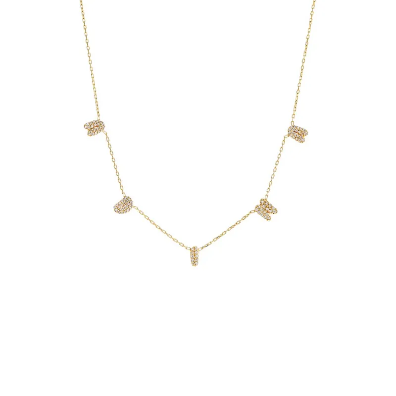 Pave Scattered Name Chain Necklace sold by Adina Eden's