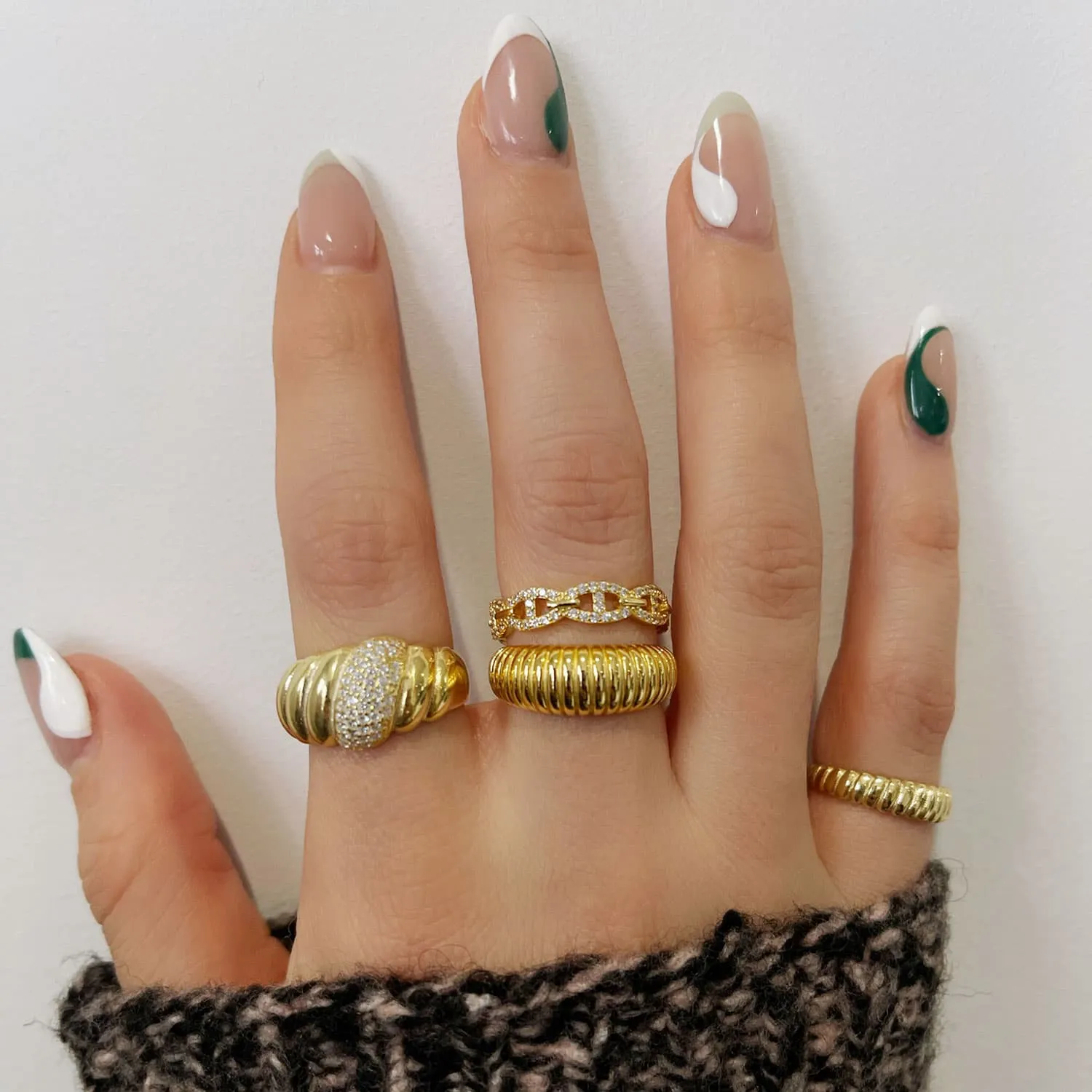 Thin Ribbed Pinky Ring sold by Adina Eden's product image thumbnail 2