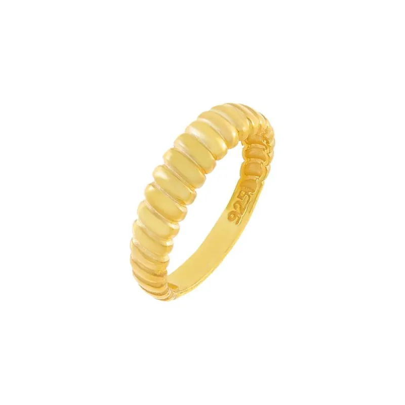 Thin Ribbed Pinky Ring sold by Adina Eden's