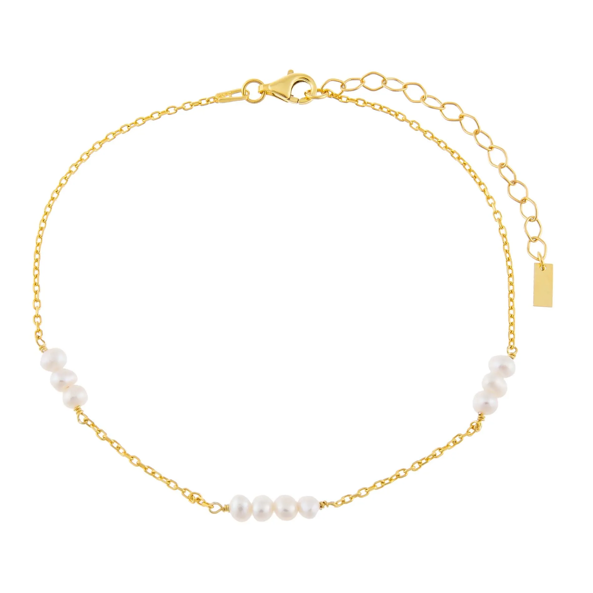 Pearl Cluster Chain Anklet sold by Adina Eden's