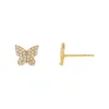 Mini Pavé Butterfly Stud Earring sold by Adina Eden's