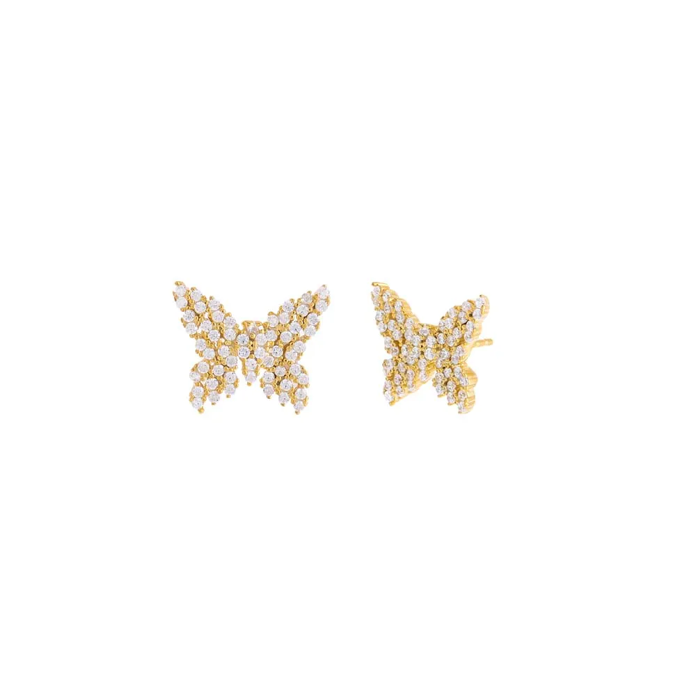 CZ Scattered Marquise Butterfly Stud Earring sold by Adina Eden's