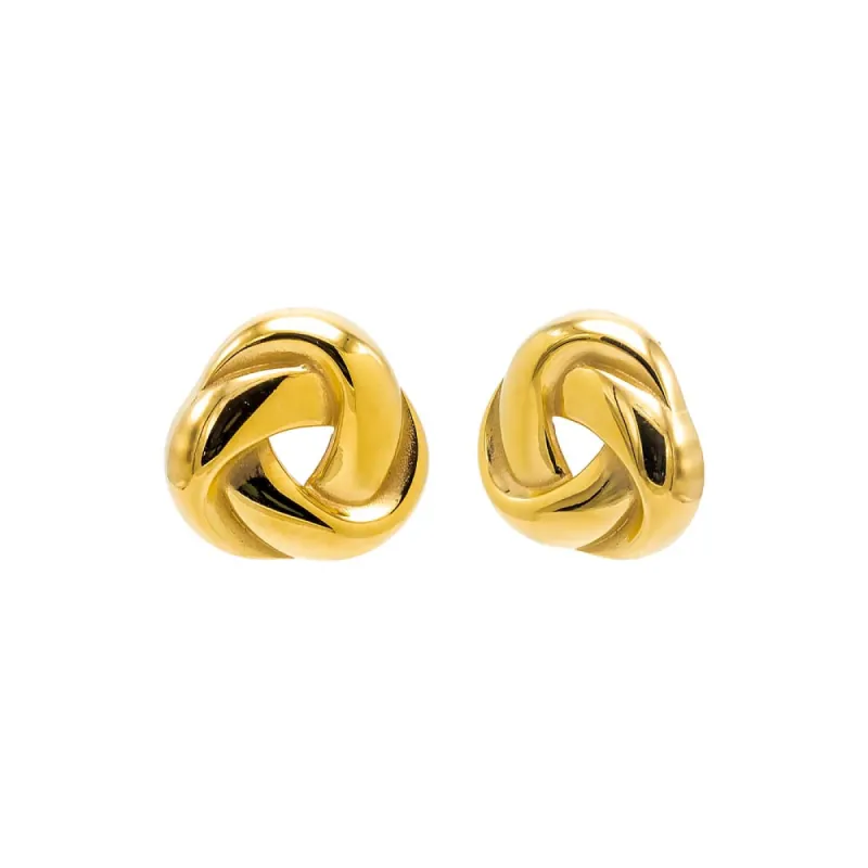 Solid Twisted Open Circular Stud Earring sold by Adina Eden's