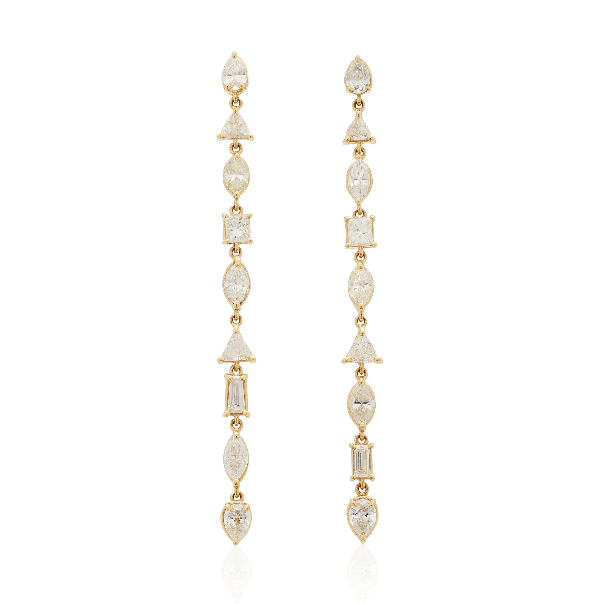 Multishape CZ Drop Stud Earring sold by Adina Eden's product image thumbnail 3